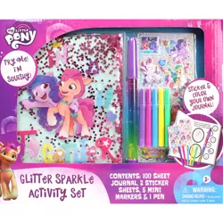 Size: 3532x3532 | Tagged: safe, derpibooru import, official, hitch trailblazer, izzy moonbow, pipp petals, sunny starscout, zipp storm, earth pony, pegasus, pony, unicorn, book, box, female, g5, image, male, mane five (g5), mare, marker, merchandise, my little pony logo, png, stallion, sticker, target (store), text