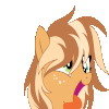 Size: 100x100 | Tagged: safe, artist:pumpkinpieforlife, derpibooru import, oc, oc:goldi, pegasus, pony, alternate design, animated, coat markings, female, flying, gif, gif for breezies, head shake, image, looking at you, mare, movie accurate, pegasus oc, picture for breezies, simple background, smiling, smiling at you, socks (coat marking), tongue out, transparent background, two toned mane, two toned tail, two toned wings, wings