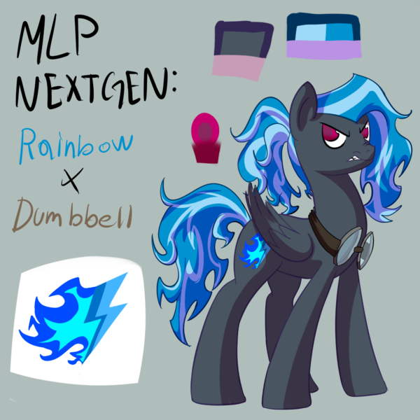 Size: 1000x1000 | Tagged: safe, artist:patty-plmh, derpibooru import, oc, pegasus, pony, goggles, image, offspring, parent:dumbbell, parent:rainbow dash, parents:dumbdash, pegasus oc, png, reference sheet, simple background, story included, transparent background, wings