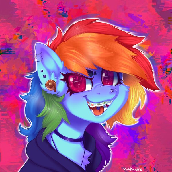 Size: 2048x2048 | Tagged: safe, artist:yumkandie, derpibooru import, rainbow dash, pony, antonymph, female, image, jpeg, wingding eyes