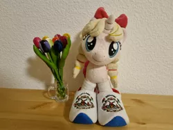 Size: 4032x3024 | Tagged: safe, artist:xeto_de, derpibooru import, oc, oc:lily allure, flower, image, jpeg, netherlands, plushie, tulip, wooden shoes