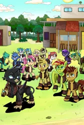 Size: 732x1091 | Tagged: safe, derpibooru import, earth pony, gryphon, pegasus, unicorn, comic:revolution of harmony, image, jpeg, rebels