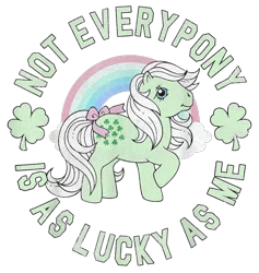 Size: 900x950 | Tagged: safe, derpibooru import, official, minty (g1), earth pony, pony, clover, design, female, g1, image, mare, merchandise, png, rainbow, shirt design, simple background, solo, text, transparent background