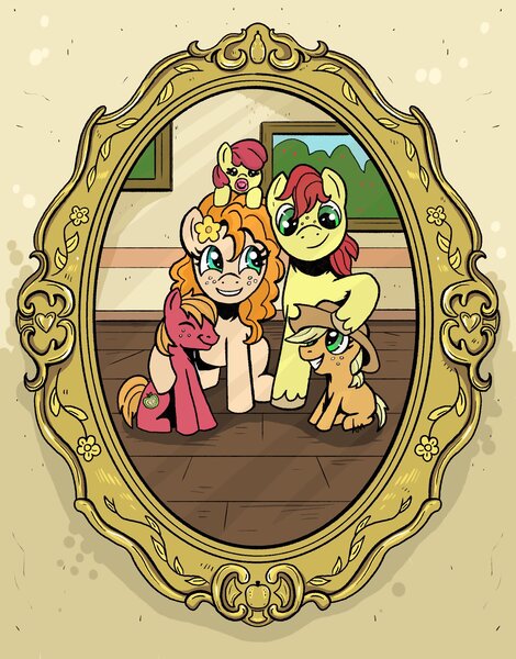 Safe Artist Alli Doodlez Derpibooru Import Apple Bloom Applejack Big Macintosh