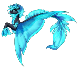 Size: 4021x3508 | Tagged: safe, artist:oneiria-fylakas, derpibooru import, oc, oc:astrum, unofficial characters only, seapony (g4), blue eyes, blue mane, blue wings, digital art, dorsal fin, fins, fin wings, fish tail, flowing tail, image, png, seaponified, simple background, solo, species swap, tail, transparent background, wings