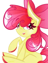 Size: 1280x1656 | Tagged: safe, artist:mavdpie, derpibooru import, apple bloom, earth pony, pony, colored hooves, deviantart watermark, female, filly, image, obtrusive watermark, png, solo, watermark
