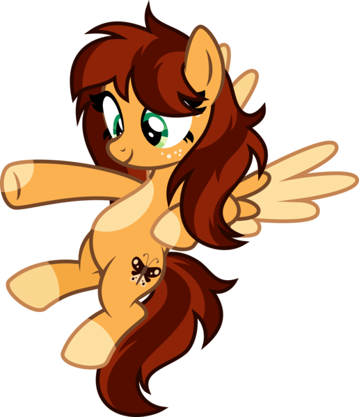 Size: 4000x4648 | Tagged: safe, artist:melisareb, derpibooru import, oc, oc:golden, oc:goldi, unofficial characters only, pegasus, pony, absurd resolution, blaze (coat marking), coat markings, facial markings, female, flying, freckles, image, mare, png, simple background, solo, transparent background, vector, wings