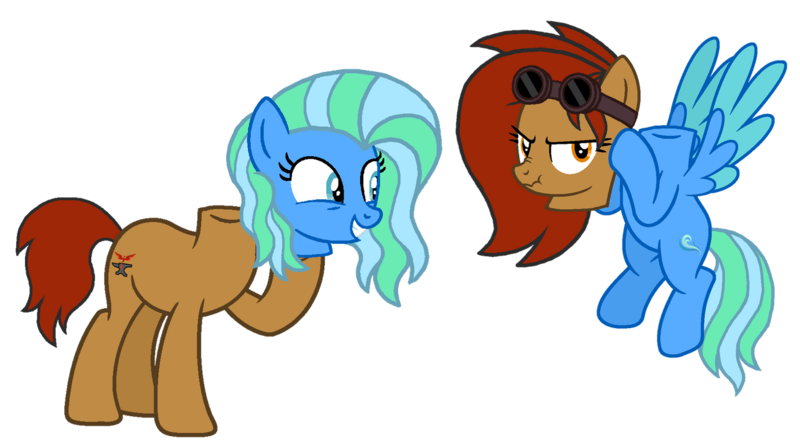 Size: 1280x712 | Tagged: safe, artist:motownwarrior01, derpibooru import, oc, unofficial characters only, dullahan, earth pony, pegasus, pony, detachable head, disembodied head, female, grumpy, headless, image, modular, png, smiling