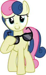 Size: 1921x3121 | Tagged: safe, artist:dropple-rd, derpibooru import, bon bon, sweetie drops, earth pony, pony, female, image, png, secret agent sweetie drops, simple background, solo, sunglasses, vector