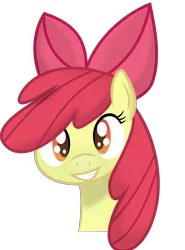 Size: 5000x6747 | Tagged: safe, artist:dropple-rd, derpibooru import, apple bloom, earth pony, pony, bust, female, filly, grin, image, looking at you, png, portrait, smiling, solo