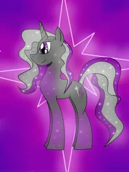 Size: 3456x4608 | Tagged: safe, artist:goldlines005, derpibooru import, oc, unofficial characters only, pony, unicorn, abstract background, ethereal mane, eyelashes, female, horn, image, jpeg, mare, smiling, starry mane, unicorn oc