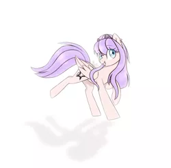 Size: 2000x1965 | Tagged: safe, artist:auroranovasentry, derpibooru import, oc, oc:violet star, pegasus, pony, female, image, mare, png, simple background, solo, white background