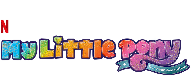 Size: 625x250 | Tagged: safe, derpibooru import, g5, my little pony: a new generation, german, image, my little pony: a new generation logo, netflix, no pony, official, png, simple background, text, transparent background