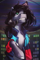 Size: 2480x3707 | Tagged: safe, artist:charlot, derpibooru import, oc, earth pony, pony, commission, doomer, earth pony oc, image, png, sad, solo, ych example, ych result, your character here