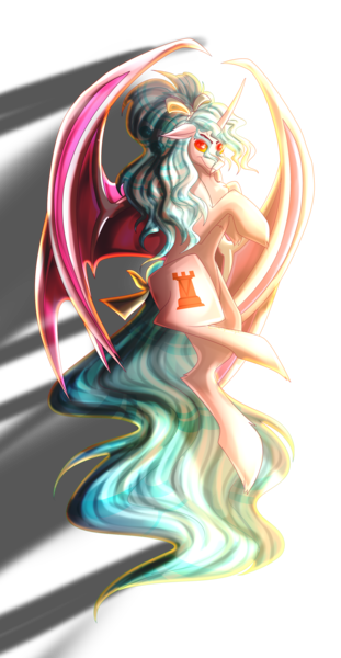 Size: 1728x3335 | Tagged: safe, artist:aaftergloweeye, derpibooru import, cozy glow, alicorn, pony, alicornified, chaos, cozycorn, digital art, giant demon alicorn cozy glow, image, png, race swap, solo