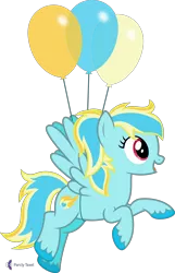 Size: 4000x6222 | Tagged: safe, alternate version, artist:parclytaxel, derpibooru import, oc, oc:blazey blue, unofficial characters only, pegasus, pony, .svg available, absurd resolution, alternate cutie mark, balloon, female, flying, image, mare, monthly reward, png, raised hoof, simple background, smiling, solo, transparent background, unshorn fetlocks, vector