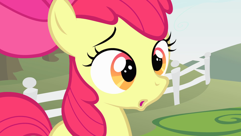 Size: 1920x1080 | Tagged: safe, derpibooru import, screencap, apple bloom, earth pony, pony, season 1, the show stoppers, adorabloom, apple bloom's bow, applebetes, bow, cute, faic, female, filly, hair bow, image, png, solo