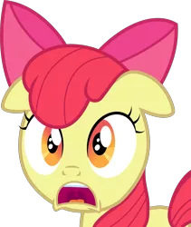 Size: 6237x7392 | Tagged: safe, artist:hawkehawkehawke, derpibooru import, apple bloom, earth pony, pony, the mane attraction, female, filly, image, png, solo, surprised, vector