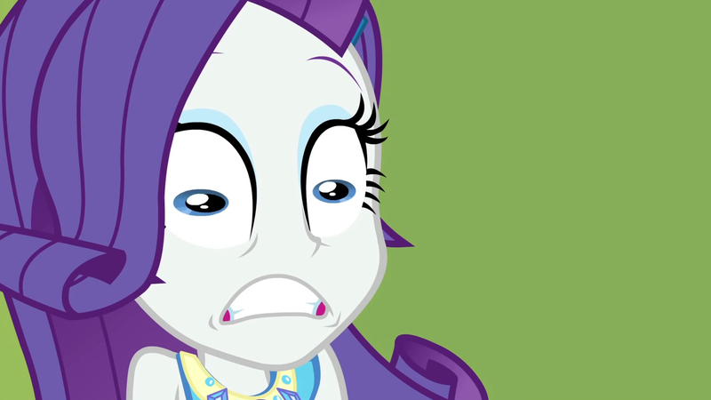 Size: 3410x1920 | Tagged: safe, derpibooru import, screencap, rarity, best trends forever, equestria girls, equestria girls series, best trends forever: rainbow dash, close-up, faic, female, great moments in animation, image, jpeg, lockers, rarity peplum dress, solo, teeth