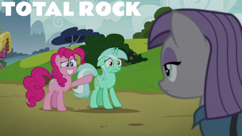 Size: 1280x720 | Tagged: safe, derpibooru import, edit, edited screencap, editor:quoterific, screencap, lyra heartstrings, maud pie, pinkie pie, earth pony, pony, unicorn, rock solid friendship, season 7, female, grin, image, jpeg, mare, pie sisters, siblings, sisters, smiling