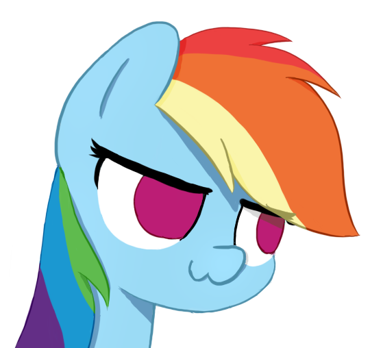 Size: 540x508 | Tagged: safe, artist:hsf, derpibooru import, rainbow dash, pegasus, pony, :3, image, png, solo