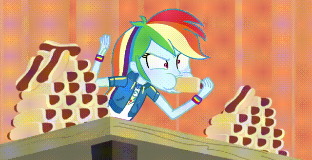Size: 640x330 | Tagged: safe, derpibooru import, edit, rainbow dash, all's fair in love and friendship games, equestria girls, equestria girls series, friendship games, animated, clothes, competitive eating, derpibooru exclusive, eating, eating contest, female, food, gif, hoodie, hot dog, image, jacket, meat, rainbow dash scarfing down wieners, sausage, shirt, solo, this will end in weight gain, wiener