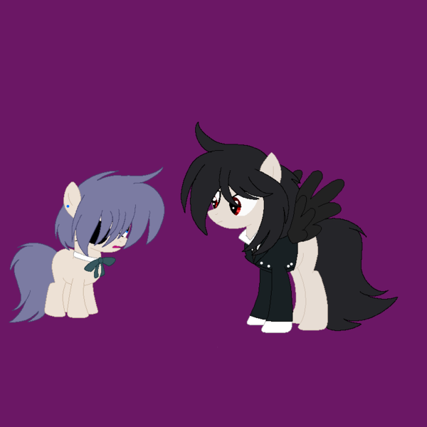 Size: 827x827 | Tagged: safe, artist:circuspaparazzi5678, artist:senpai-breanna5678, derpibooru import, earth pony, pegasus, pony, base used, black butler, black wings, blue eyes, bowtie, butler, ciel phantomhive, crossover, ear piercing, earring, eyepatch, image, jewelry, piercing, png, red eyes, sebastian michaelis