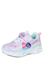 Size: 762x1100 | Tagged: safe, derpibooru import, official, izzy moonbow, sunny starscout, earth pony, pony, unicorn, clothes, duo, female, g5, image, jpeg, mare, merchandise, shoes, text