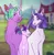 Size: 1280x1311 | Tagged: safe, artist:s0ftserve, derpibooru import, firelight, starlight glimmer, oc, oc:satin star, pony, family, family photo, female, filly, filly starlight glimmer, headcanon, image, jpeg, male, mare, stallion, story in the source, tooth gap, younger