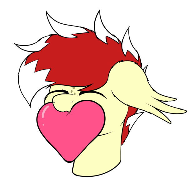 Size: 1685x1608 | Tagged: safe, artist:aaathebap, derpibooru import, oc, oc:aaaaaaaaaaa, bat pony, cute, emoji, heart, holding, image, mouth hold, nom, png, solo