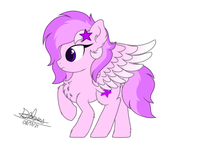 Size: 1280x961 | Tagged: safe, artist:itsnovastarblaze, derpibooru import, oc, oc:star melody, unofficial characters only, pegasus, pony, cheek fluff, chest fluff, cute, ear fluff, elbow fluff, female, fluffy, hairpin, hoof fluff, image, leg fluff, mare, png, shoulder fluff, solo, spread wings, standing, wings