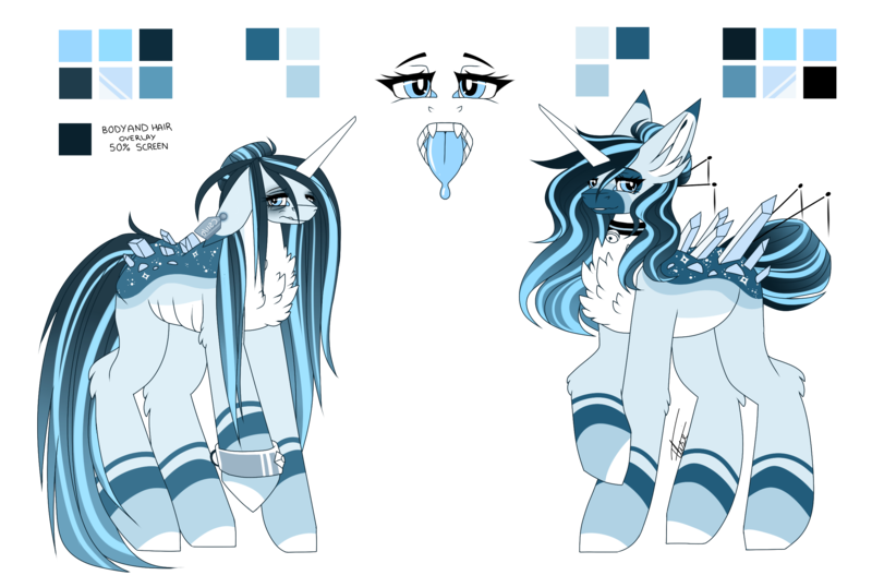 Size: 2478x1666 | Tagged: safe, artist:inspiredpixels, derpibooru import, oc, unofficial characters only, pony, coat markings, colored hooves, crystal, image, pale belly, png, reference sheet, simple background, socks (coat marking), solo, transparent background