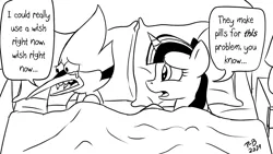 Size: 1200x675 | Tagged: safe, artist:pony-berserker, derpibooru import, twilight sparkle, aeroplanes and meteor showers, airplanes (song), bed, crossover, crossover shipping, crying, erectile dysfunction, female, image, male, mordecai, mordetwi, pillow, png, pony-berserker's twitter sketches, regular show, shipping, straight