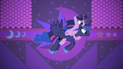 Size: 3265x1837 | Tagged: safe, artist:laszlvfx, derpibooru import, princess luna, twilight sparkle, image, png, riding a pony, tuna, wallpaper