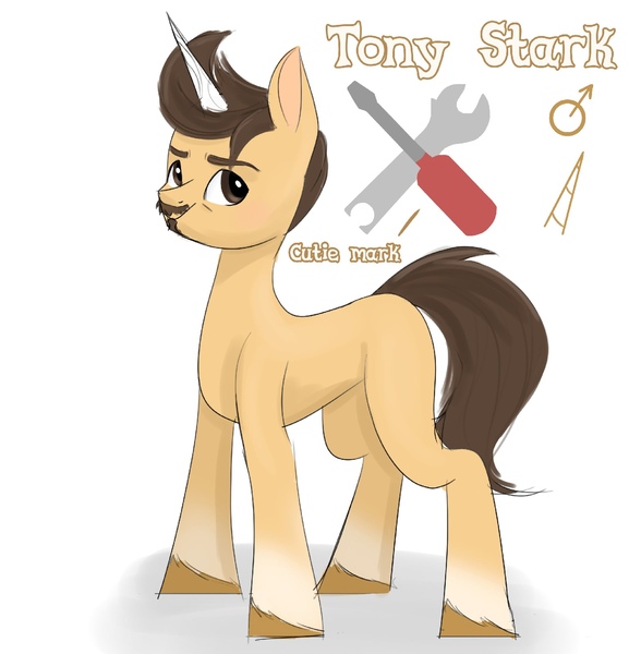 Size: 1569x1600 | Tagged: safe, derpibooru import, ponified, pony, unicorn, g5, image, iron man, jpeg, male, marvel, reference, stallion, the avengers, tony stark