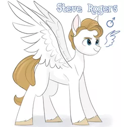 Size: 1569x1600 | Tagged: safe, derpibooru import, ponified, pegasus, pony, captain america, g5, image, jpeg, male, marvel, reference, stallion, steve rogers, the avengers