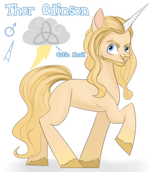 Size: 1569x1600 | Tagged: safe, derpibooru import, ponified, pony, unicorn, g5, image, jpeg, male, marvel, reference, stallion, the avengers, thor, thor odinson