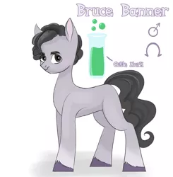 Size: 1569x1600 | Tagged: safe, derpibooru import, ponified, earth pony, pony, bruce banner, g5, image, jpeg, male, marvel, reference, stallion, the avengers, the incredible hulk