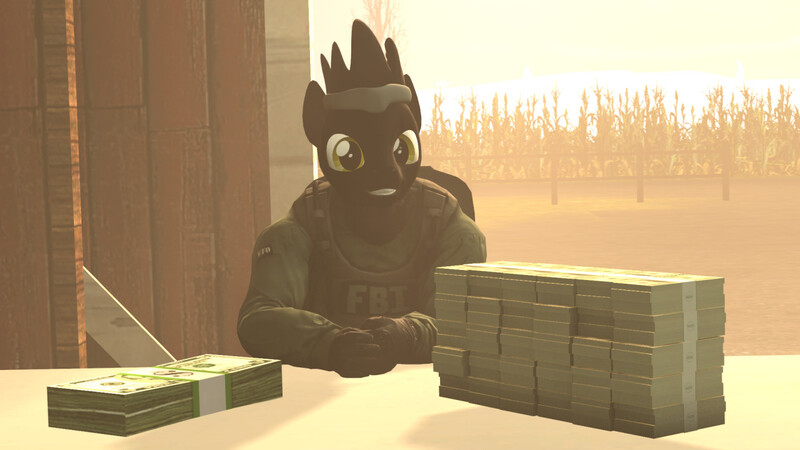 Size: 1280x720 | Tagged: safe, artist:epickitty54, artist:mod_24, derpibooru import, anthro, earth pony, pony, 3d, barn, cash, counter-strike: global offensive, farm, image, jpeg, money, pony cop, source filmmaker