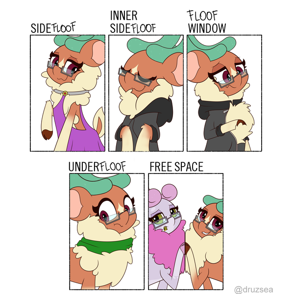 Size: 4000x4000 | Tagged: safe, artist:mrneo, derpibooru import, cashmere (tfh), oc, oc:mohair, deer, reindeer, them's fightin' herds, clothes, community related, dress, glasses, hoodie, image, meme, mocash, png, scarf, shirt cut meme, tfh oc