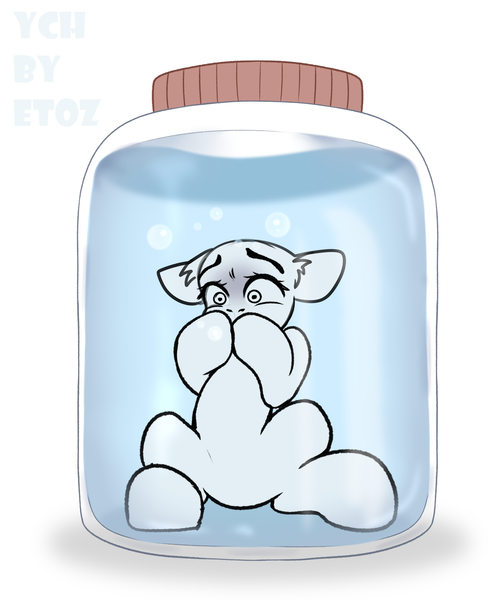Size: 2000x2400 | Tagged: semi-grimdark, artist:etoz, derpibooru import, pony, advertisement, aquaphilia, asphyxiation, auction, auction open, bottle, breathplay, commission, drowning, eyebrows, fetish, generic pony, holding breath, image, jar, png, pony in a bottle, scared, sketch, solo, underwater, water, ych example, ych sketch, your character here, your character here auction