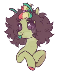 Size: 1024x1262 | Tagged: safe, artist:lynesssan, derpibooru import, oc, oc:bugsy, pony, antennae, bust, deviantart watermark, female, image, obtrusive watermark, png, portrait, simple background, solo, tongue out, transparent background, watermark