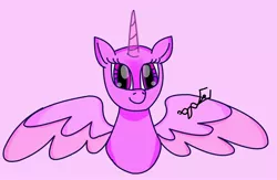 Size: 2196x1436 | Tagged: safe, artist:goldlines005, derpibooru import, oc, unofficial characters only, alicorn, pony, alicorn oc, bust, eyelashes, female, horn, image, jpeg, mare, smiling, solo, spread wings, wings