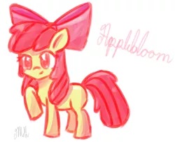 Size: 700x568 | Tagged: safe, artist:memorible, derpibooru import, apple bloom, earth pony, pony, female, filly, image, png, solo