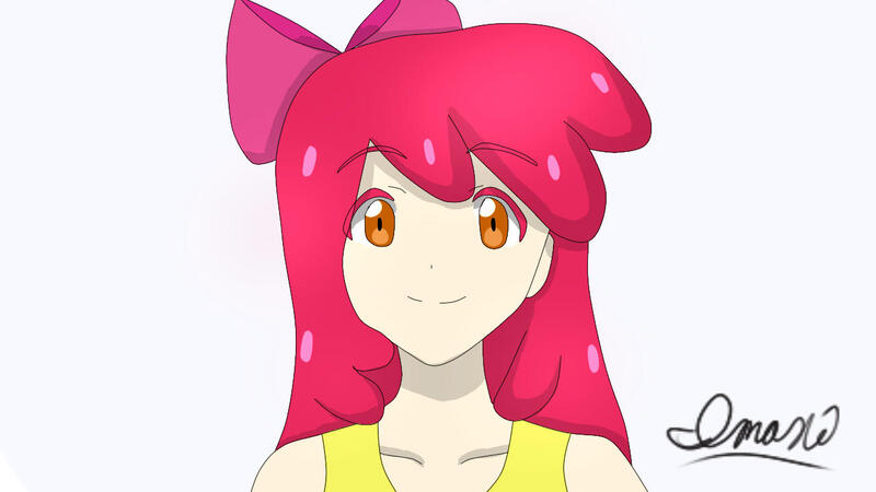 Size: 1280x720 | Tagged: safe, artist:lilimani8, derpibooru import, apple bloom, human, humanized, image, jpeg, looking at you, solo