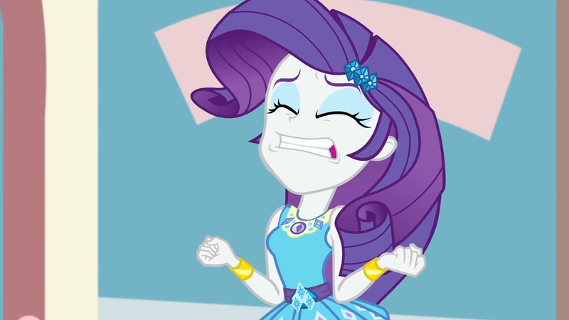 Size: 3410x1920 | Tagged: safe, derpibooru import, screencap, rarity, display of affection, equestria girls, equestria girls series, bracelet, clothes, cutie mark, cutie mark on clothes, eyes closed, female, geode of shielding, hairpin, image, jewelry, jpeg, magical geodes, rarity peplum dress, solo