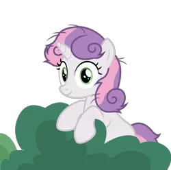 Size: 3020x3000 | Tagged: safe, alternate version, artist:sollace, derpibooru import, sweetie belle, pony, unicorn, growing up is hard to do, bush, cute, derpibooru exclusive, female, filly, image, messy mane, png, simple background, smiling, solo, transparent background, vector