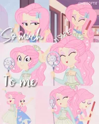 Size: 1080x1350 | Tagged: safe, derpibooru import, edit, edited screencap, editor:heisoftie, screencap, fluttershy, equestria girls, equestria girls series, so much more to me, broom, clothes, cute, cutie mark, cutie mark on clothes, eyes closed, female, geode of fauna, hairpin, image, jewelry, jpeg, magical geodes, microphone, necklace, open mouth, shyabetes, smiling