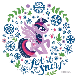 Size: 750x750 | Tagged: safe, derpibooru import, official, twilight sparkle, twilight sparkle (alicorn), alicorn, pony, cropped, design, female, flower, g4, image, leaves, mare, merchandise, png, shirt design, simple background, snow, snowflake, solo, text, transparent background