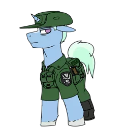 Size: 2500x2500 | Tagged: safe, artist:coatieyay, derpibooru import, oc, unicorn, boots, clothes, gun, handgun, hat, horn, image, male, pistol, png, police, shoes, simple background, transparent background, unicorn oc, uniform, weapon